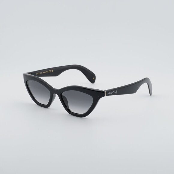 NEW GUCCI GG1931S 001 WOMEN BLACK CAT EYE SUNGLASSES Gucci Gg1931s Black Female Cat-Eye Sunglasses | Eyewear Index main image 2